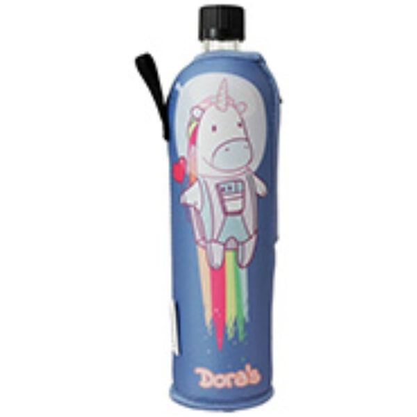 Dora´s Trinkflasche 500 ml mit Neoporenüberzug Einhorn