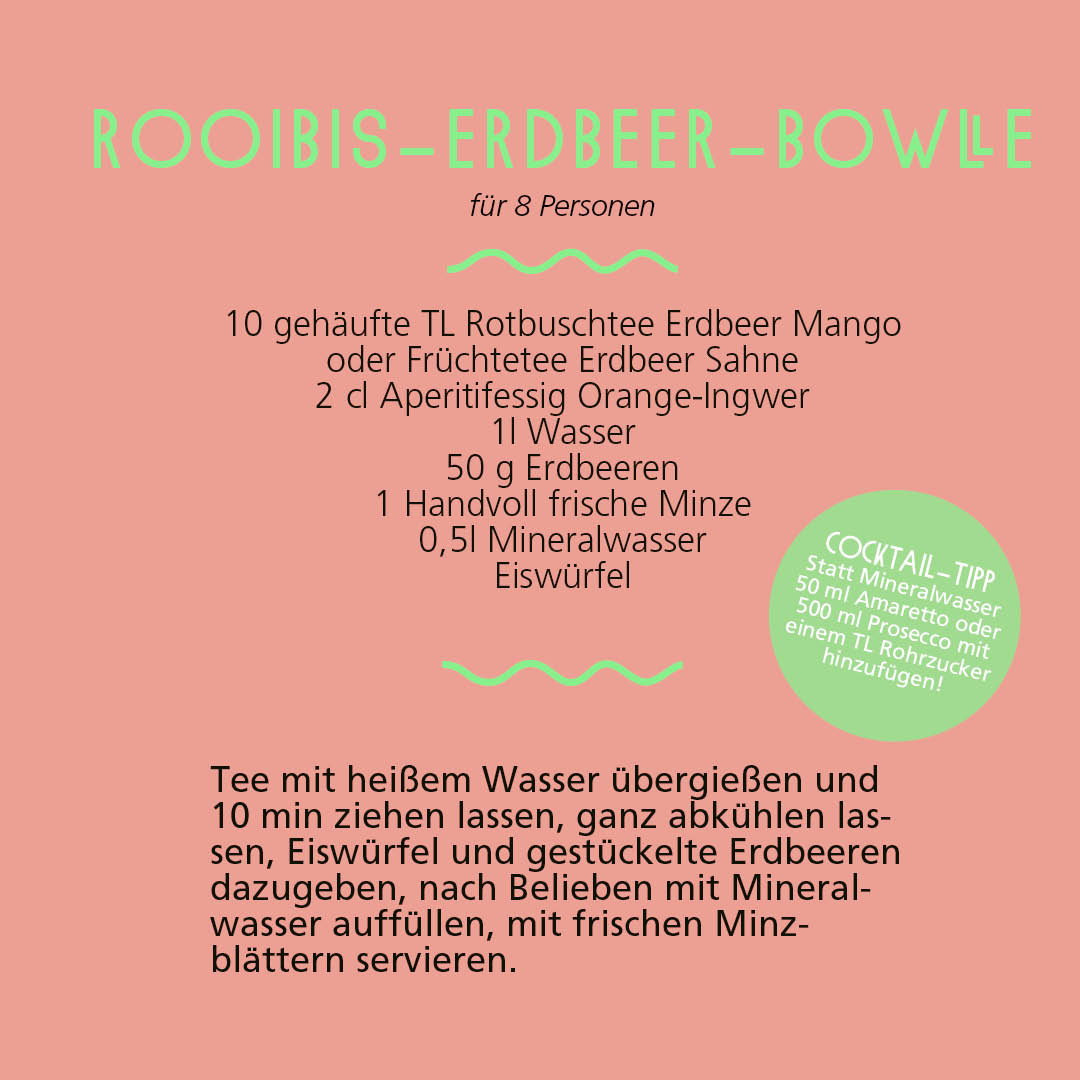 Rooibos-Erdbeer-Bowle