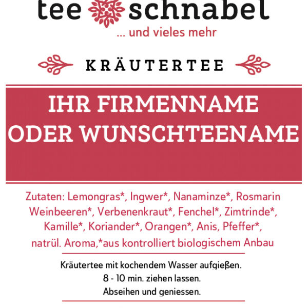 Tee mit Wunschname